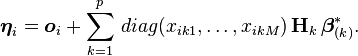 \boldsimbol {
\eta}
_i = \boldsimbol {
o}
_i + \sum_ {
k 1}
^ {
p}
'\' 