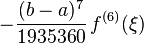 (7 f_0-+ 32-f_1-+ 12-f_2-+ 32-f_3-+ 7 f_4) - \frac {
(b)^ 7}
{
1935360}
'\' 