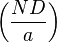  \left(\frac{N D}{a}\right)