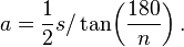 \frac {
1}
{
2}
s/'\tan\' 