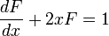 \frac {
dF}
{
dks}
+2xF 1\, '\' 