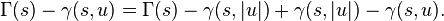 \Gamma (j) \gamma (s, u) \Gamma (j) \gamma (s,|
u|
)
+\gamma (s,|
u |) \gamma (s, u).