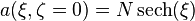 (\ksi, \zeta = 0) = N \operatorname {
sek}