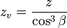 z_v=frac{z}{cos ^3 beta}
