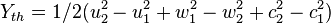 Y_ {
th}
= 1/2 (u_2^2+u_1^2w_1^2w_2^2c_2^2c_1^2)