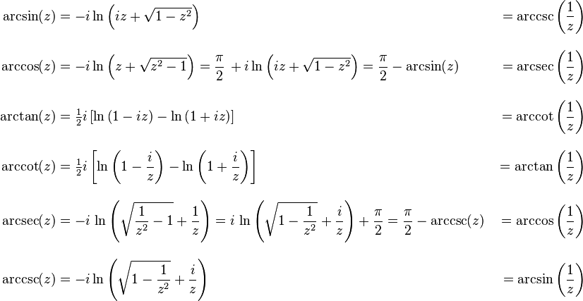 Arccos 0 arcsin 1 2. Арксинус комплексного числа формула. Arcsin комплексного числа формула. Арккосинус комплексного числа формула. Арксинус в комплексной форме.