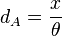 d_A \frac {
x}
{
\theta}