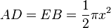 AD EB=\frac {
1}
{
2}
\pi ks^2