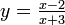 y = \ tfrac {x - 2} {x + 3}