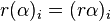 r (\alpha) _i = (r\alpha) _i