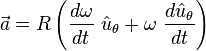 \vec = R \left (\frac {
d \omega}
{
dt}
'\' 