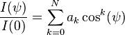 \frac {
mi (\psi)}
{
mi (0)}
= \sum_ {
k 0}
^ n-a_k '\' 