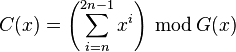 C (x) = \left (\sum_ {
i n}
^ {
2n-1}
ks^i \right) '\' 