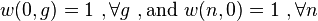 \displaistile w (0, g) = 1 '\' 