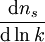 \frac{{\rm d} n_s}{{\rm d}\ln k}