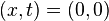 (x, t) = (0,0)