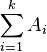 sum_{i=1}^{k}A_i