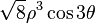 \sqrt {
8}
\rho^3 \kos 3 \theta