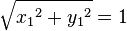 \sqrt {
{
ks_1}
^ 2-+ {
i_1}
^ 2}
= 1