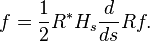 f \frac {
1}
{
2}
R^ {
÷}
H_s\frac {
d}
{
d}
Rf.