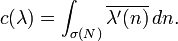 c (\lambda) \int_ {
\sigma (N)}
\overline {
\lambda^\prime (n)}
'\' 