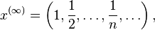 ks^ {
(\infty)}
= \left (1, \frac1 {
2}
, \dot'oj, \frac1 {
n}
, \dot'oj \right),