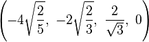 \left (-4\sqrt {
\frac {
2}
{
5}
}
, '\' 