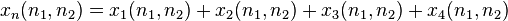 ks_n (n_1, n_2) = ks_1 (n_1, n_2) + ks_2 (n_1, n_2) + ks_3 (n_1, n_2) + ks_4 (n_1, n_2)