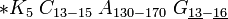 \ast K_{5}\; C_{13-15} \; A_{130-170}\; G_{\underline{13} - \underline{16}}