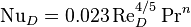 \matrm {
Nu}
_D =0.023\, \matrm {
Re}
_D^ {
4/5}
'\' 