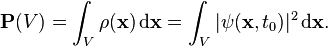 \matbf {
P}
(V) \int_V \rho (\matbf {
x}
)
'\' 