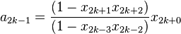 a_ {
2k-1}
\frac {
(1-x_ {
2k+1}
ks_ {
2k+2}
)
}
{
(1-x_ {
2k-3}
ks_ {
2k-2}
)
}
ks_ {
2k+0}