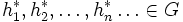 h^÷ _1, h^÷ _2, \dots, h^÷ _n \dots \in G