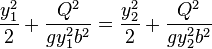 frac{y_1^2}{2}+frac{Q^2}{gy_1^2 b^2}=frac{y_2^2}{2}+frac{Q^2}{gy_2^2 b^2}