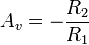 A_v- \frac {R_2} {R_1}