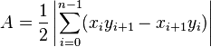 Area of a irregular shape