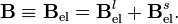 \matbf {
B}
\ekviv \matbf {
B}
_\tekst {
el}
= \matbf {
B}
_\tekst {
el}
^ l-+ \matbf {
B}
_\tekst {
el}
^ s.