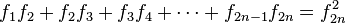 f_1f_2+f_2f_3+f_3f_4+\cdots+f_{2n-1}f_{2n}=f_{2n}^2