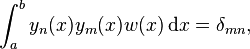 \int_a^b i_n (x) i_m (x) w (x) '\' 