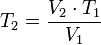 T_2 =\frac {V_2 \cdot T_1}{V_1}