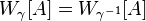 W_\gamma [A] = W_{\gamma^{-1}} [A]