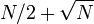 N/2+\sqrt{N}