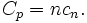 C_p = nc_n.