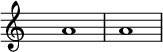 
 { \hide Staff.TimeSignature
\set Staff.midiInstrument = #"grand piano"
 a'1 
\set Staff.midiInstrument = #"violin"
 a'1
}
