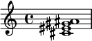  \chordmode { cis1:6 } 