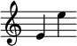 \relative c' { \override Staff.TimeSignature #'stencil = ##f e e' }