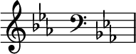 e flat minor key signature