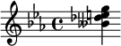 {\key c \minor <beses' des'' e'' g''>}