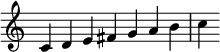 {
\override Score.TimeSignature #'stencil = ##f
\relative c' {\time 7/4 c d e fis g a b c} }