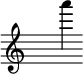 {\clef treble
\override Staff.TimeSignature.color = #white %these lines hide the automatic time signature
\override Staff.TimeSignature.layer = #-1
a'''}